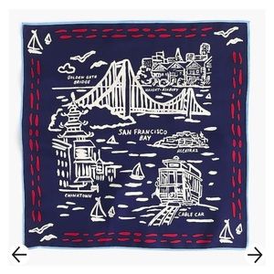 NWT J.Crew San Francisco Silk Scarf